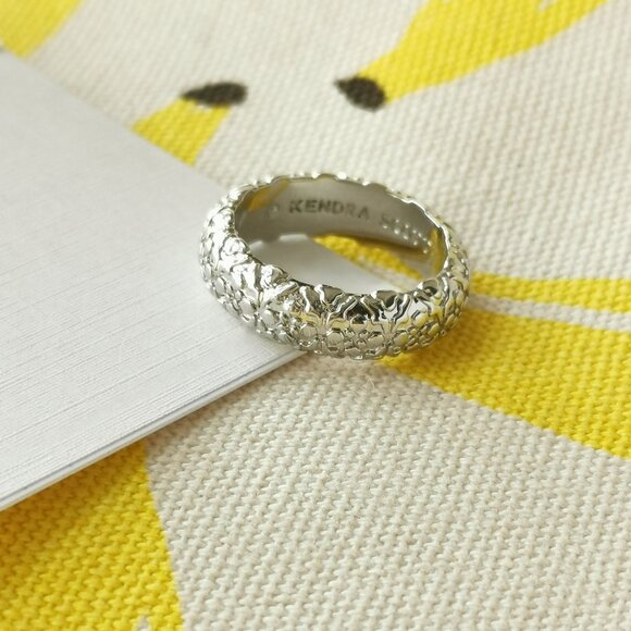 Kendra Scott Harper Band Ring Size 7 #7 - Silver - Picture 1 of 3
